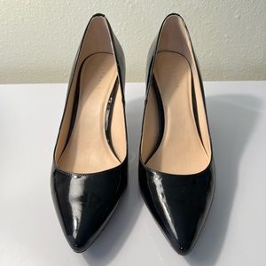 Black Cole Haan Cloud OS patent pumps